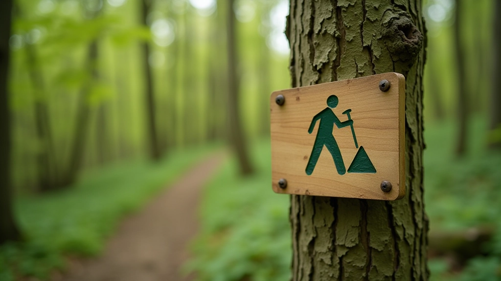 Trail markers and navigation aids on the Svratka hiking route